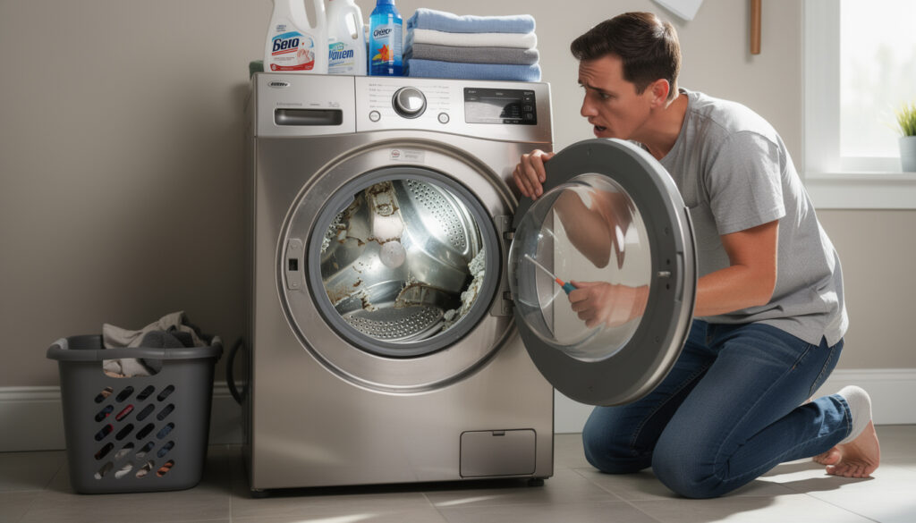 découvrez pourquoi votre machine à laver fait un bruit de marteau-piqueur et comment identifier les causes pour procéder à une réparation efficace et éviter des dommages supplémentaires.